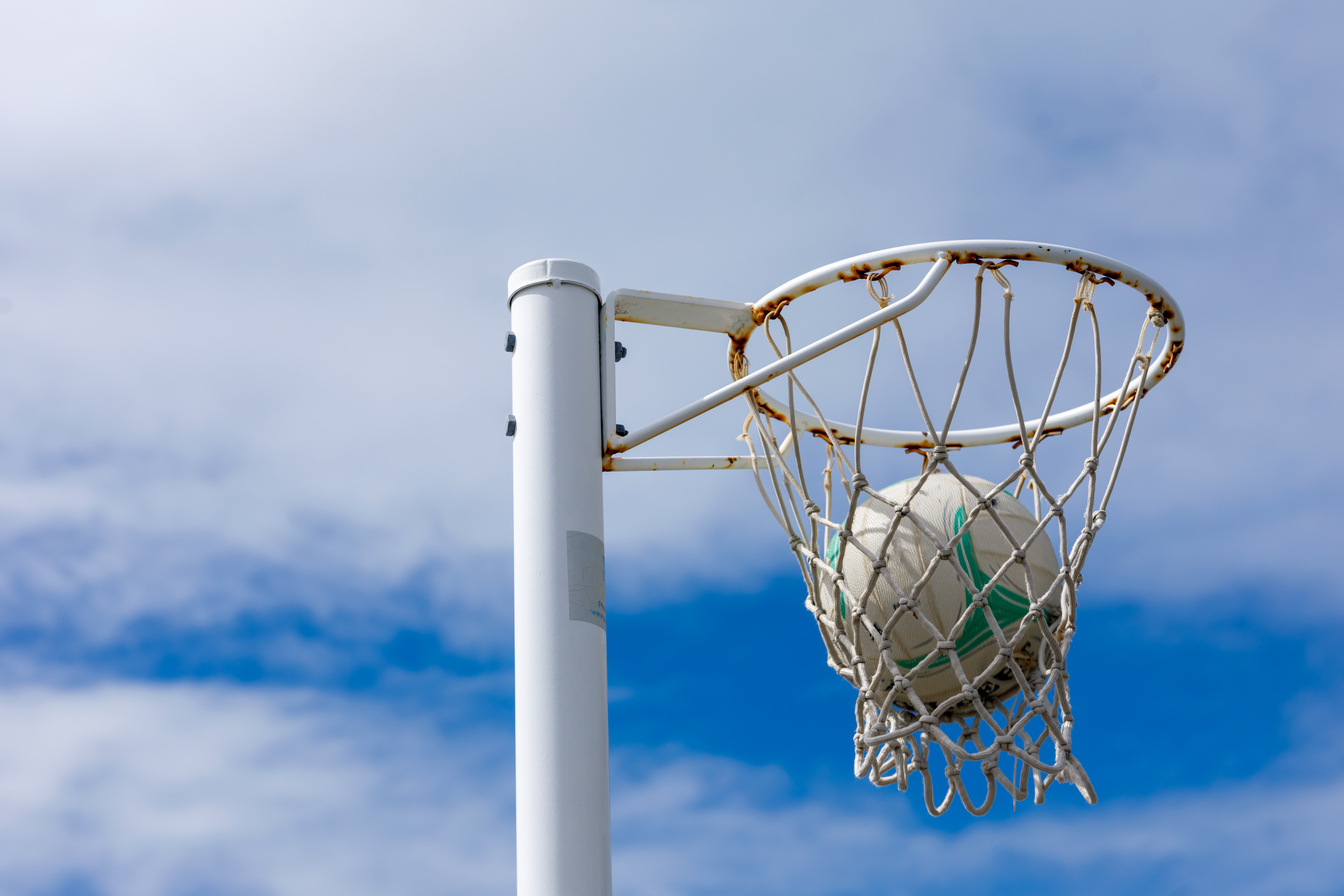 Netball Being Shot Into Netball Net